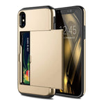 Afbeelding in Gallery-weergave laden, Telefoonhoes Kaarthouder met slide IPhone (Gold)
